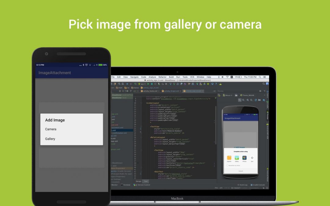 Pick image from gallery or camera