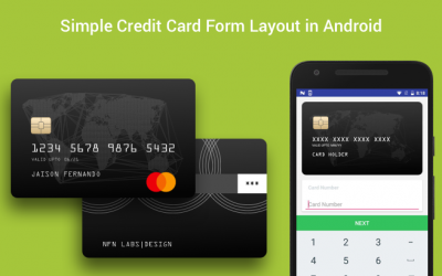 Simple Credit Card Form Layout in Android